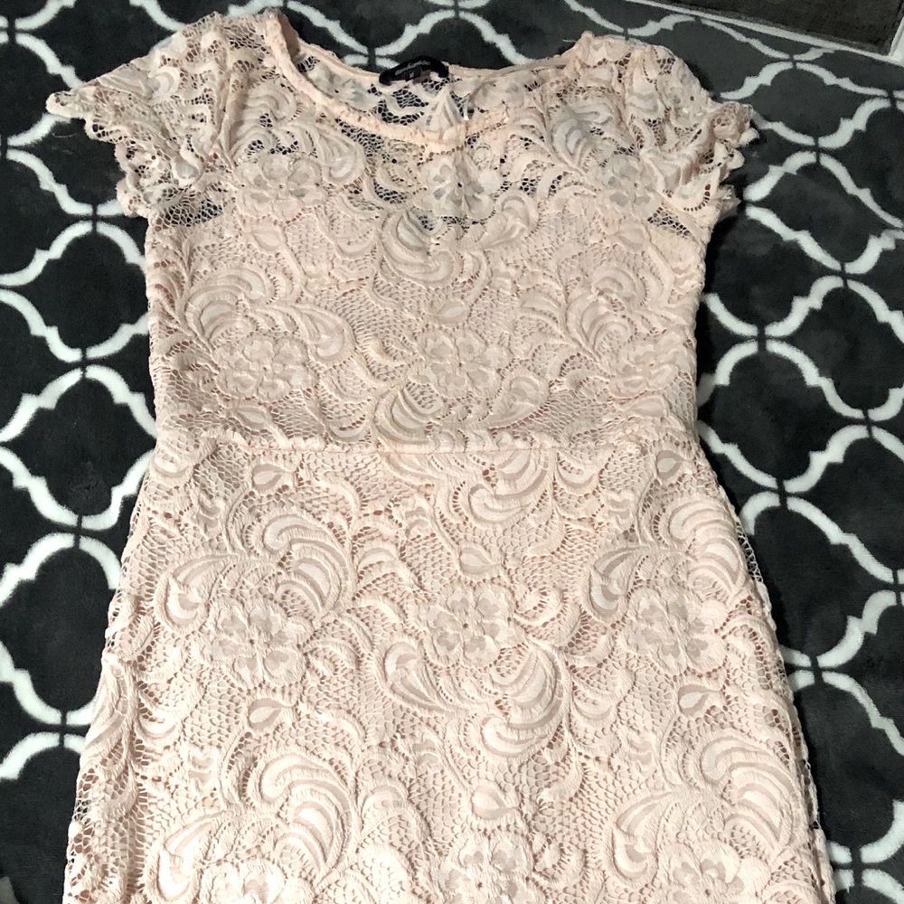 Pink lace dress